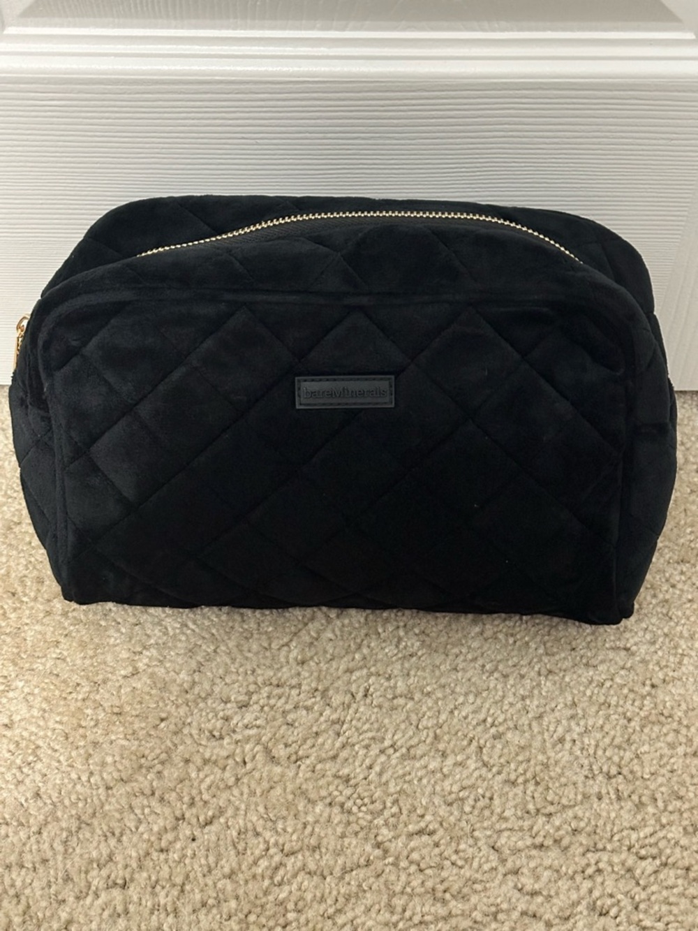 BareMinerals Black Velvet Quilted Cosmetic‎ Makeup Travel Bag - New & Unused
